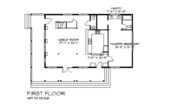 Bungalow Floor Plan - Upper Floor Plan #528-2