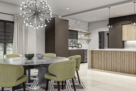 Interior - Dining Room for Modern House Plan #455-611 - 4 bed, 3.5 bath
