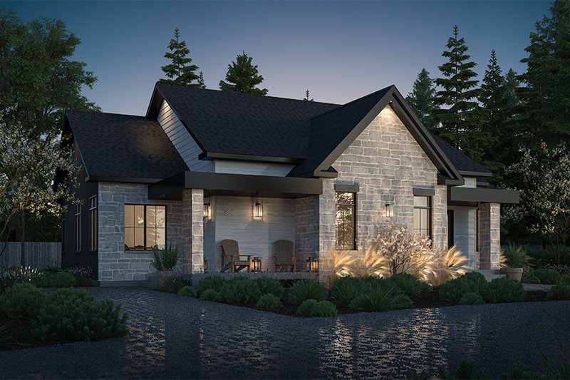 Dream House Plan - Exterior - Front Elevation 3 for Modern House Plan #23-2394 - 3 bed, 2 bath