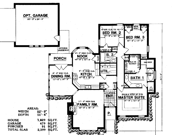 Southern Floor Plan - Main Floor Plan #40-278