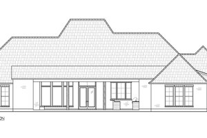 Exterior - Rear Elevation for Traditional House Plan #1074-74 - 4 bed, 3.5 bath