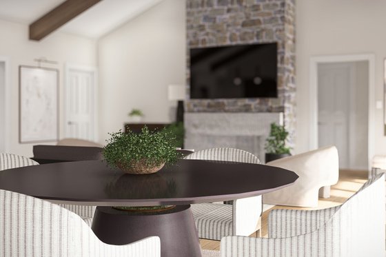 Interior - Dining Room 1 for Traditional House Plan #455-436 - 3 bed, 2 bath