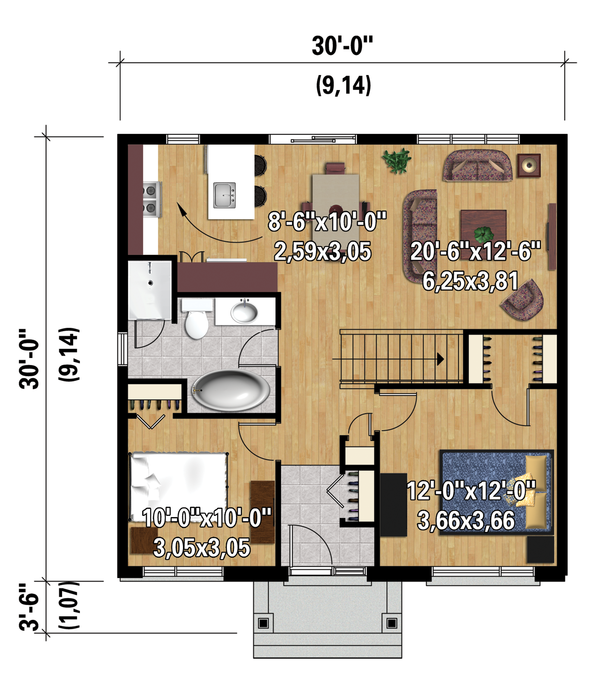 Dream House Plan - Contemporary Floor Plan - Main Floor Plan #25-4271