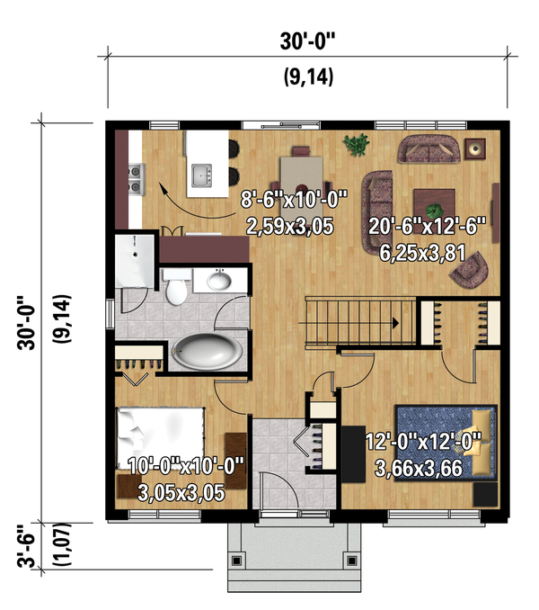 Contemporary Floor Plan - Main Floor Plan #25-4271