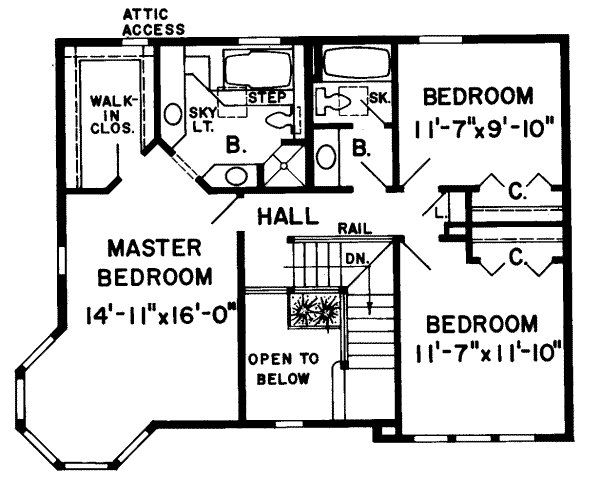 Victorian Floor Plan - Upper Floor Plan #312-201