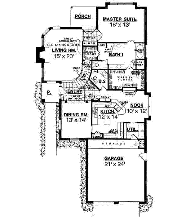 Traditional Floor Plan - Main Floor Plan #40-182