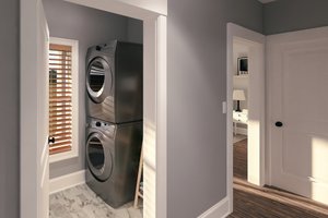 Interior - Laundry for Farmhouse House Plan #44-288 - 2 bed, 1 bath