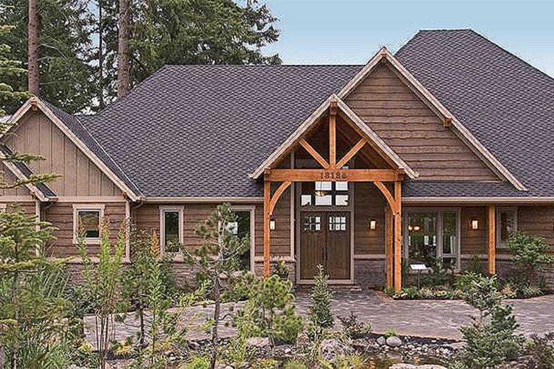 Home Plan - Front View - 5100 Square foot Craftsman home