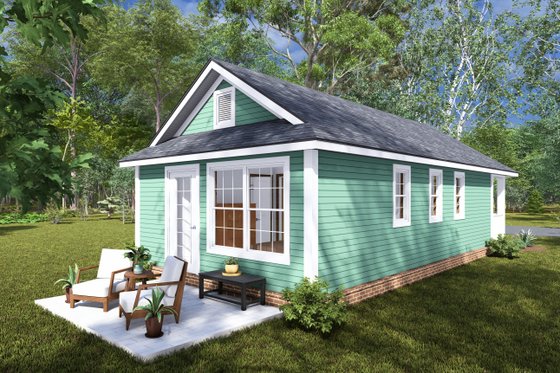 Exterior - Other Elevation for Cottage House Plan #513-2280 - 1 bed, 1 bath