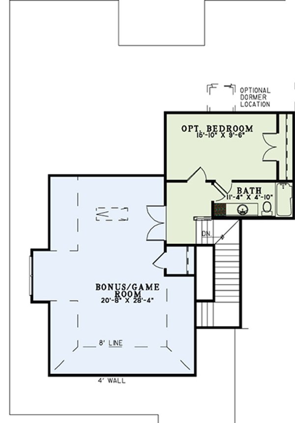 House Design - Country Floor Plan - Upper Floor Plan #17-3364