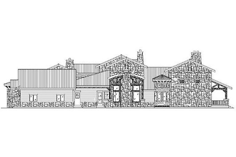 Home Plan - Exterior - Rear Elevation for European House Plan #5-343 - 4 bed, 4.5 bath