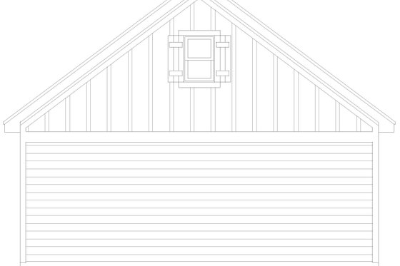 Exterior - Rear Elevation for Craftsman House Plan #932-1016, 0 bath