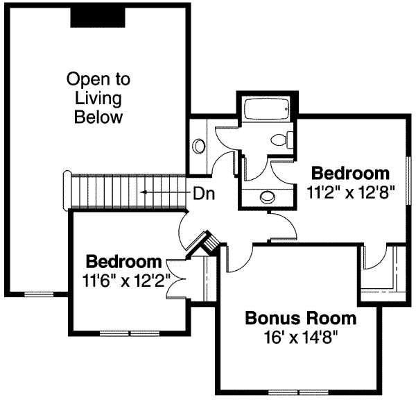 Dream House Plan - Craftsman Floor Plan - Upper Floor Plan #124-567