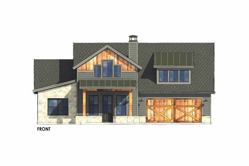 House Design - Exterior - Front Elevation 7 for Country House Plan #1096-111 - 3 bed, 2 bath