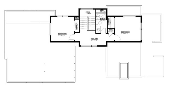 Modern Floor Plan - Upper Floor Plan #895-158