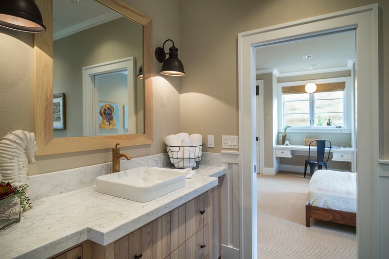 House Plan Design - Upstairs Bathroom - 4900 square foot Colonial home