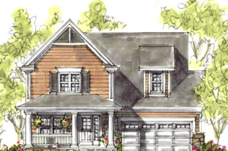 Architectural House Design - Exterior - Front Elevation 5 for Cottage House Plan #20-1206 - 2 bed, 2 bath