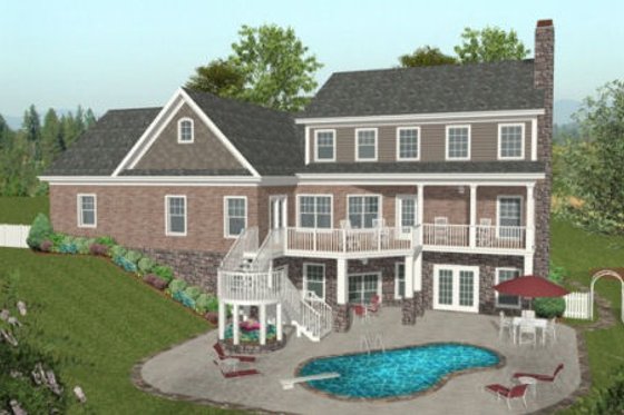 Exterior - Outdoor Living for Traditional House Plan #56-585 - 4 bed, 3.5 bath