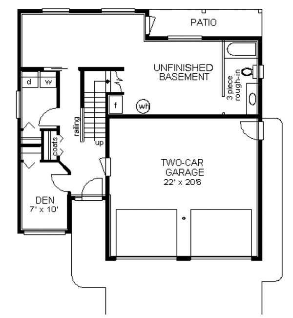 House Plan Design - European Floor Plan - Lower Floor Plan #18-227