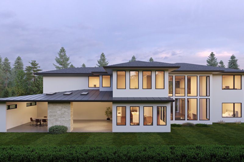 Dream House Plan - Exterior - Rear Elevation for Contemporary House Plan #1066-260 - 4 bed, 4.5 bath