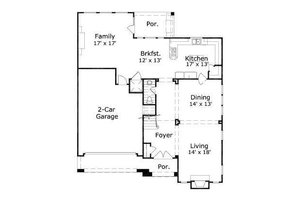 Floor Plan - Main Floor for European House Plan #411-353 - 3 bed, 3.5 bath