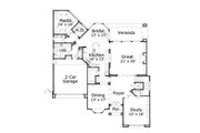European Style House Plan - 2 Beds 2 Baths 3725 Sq/Ft Plan #411-215 