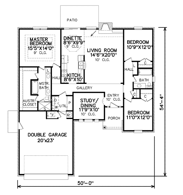 Traditional Floor Plan - Main Floor Plan #65-173