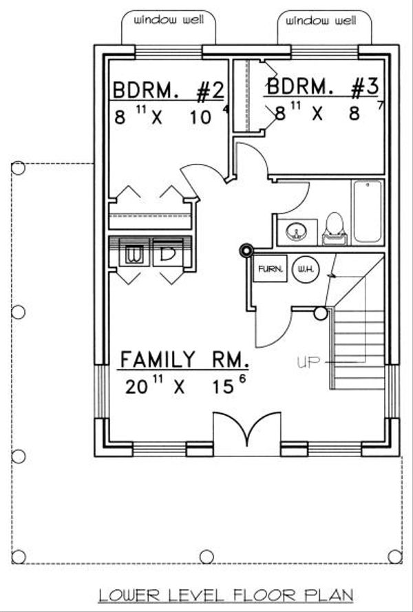 Dream House Plan - Log Floor Plan - Lower Floor Plan #117-107