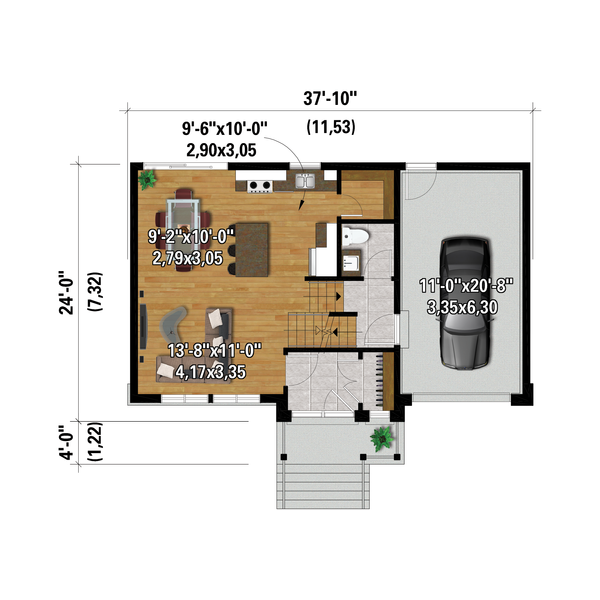 Farmhouse Floor Plan - Main Floor Plan #25-4999