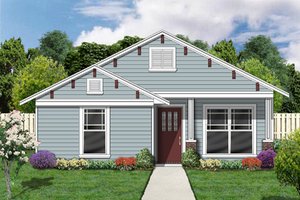 Cottage Exterior - Front Elevation Plan #84-494