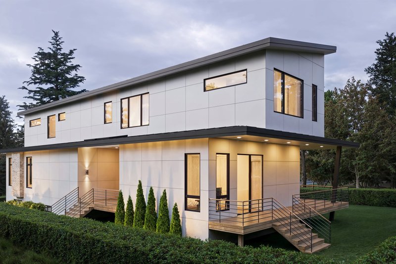 Architectural House Design - Exterior - Rear Elevation for Modern House Plan #1066-309 - 5 bed, 4.5 bath