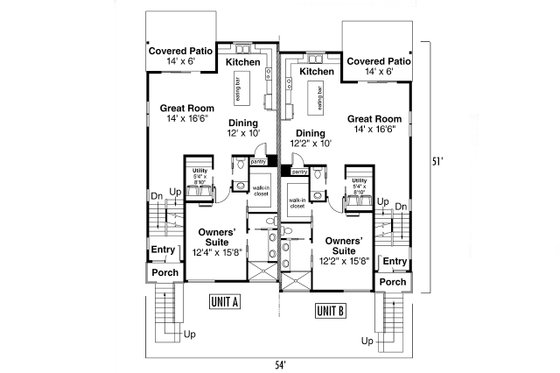 Floor Plan - Main Floor for Modern House Plan #124-1332 - 6 bed, 4.5 bath