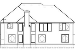 Exterior - Rear Elevation for Traditional House Plan #67-366 - 4 bed, 4 bath