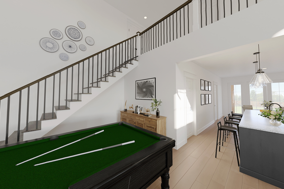 Interior - Family Room 2 for Barndominium House Plan #48-1131 - 3 bed, 3.5 bath