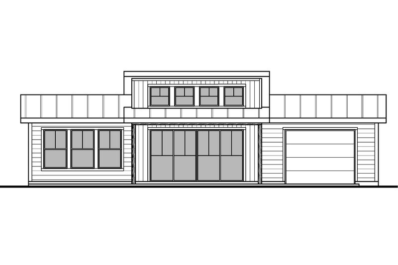 Home Plan - Exterior - Front Elevation 3 for Modern House Plan #1073-47 - 1 bed, 1 bath