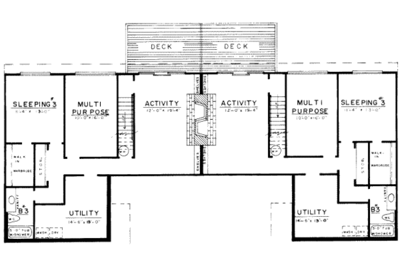 Floor Plan - Main Floor for Traditional House Plan #303-153 - 3 bed, 3 bath