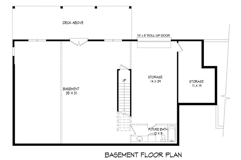 House Plan Design - Floor Plan - Lower Floor for Country House Plan #932-753 - 2 bed, 2 bath