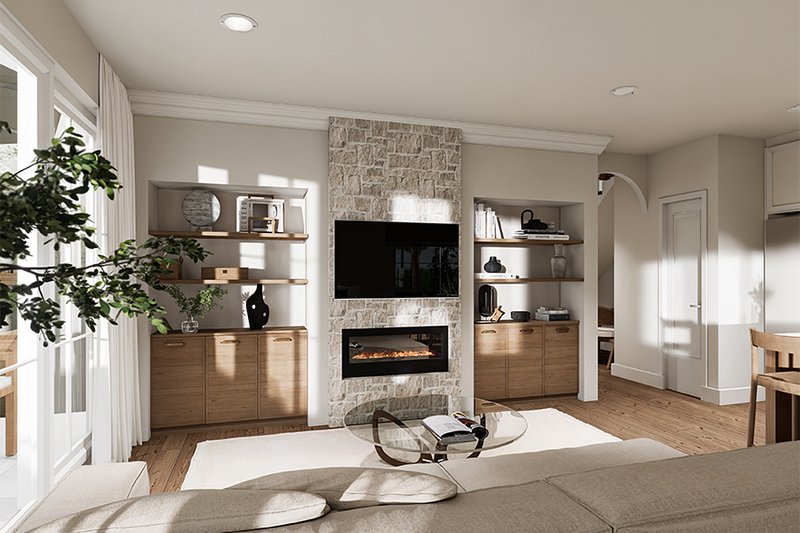 House Blueprint - Interior - Family Room for Country House Plan #23-2832 - 3 bed, 1.5 bath
