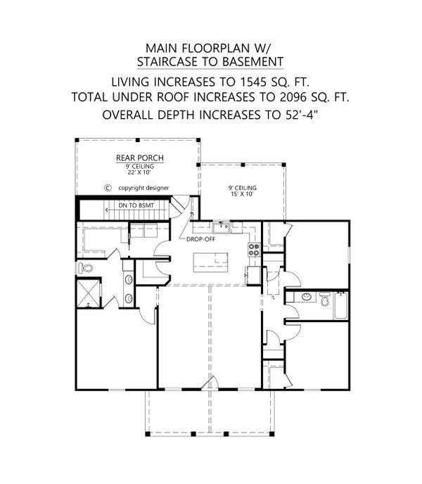 Architectural House Design - Basement Level Floor Plan