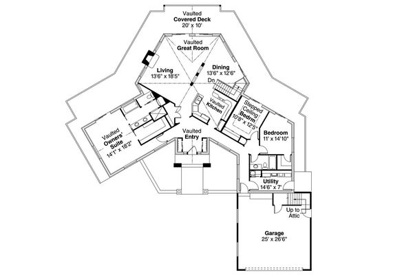 Home Plan - Traditional Floor Plan - Main Floor Plan #124-1168