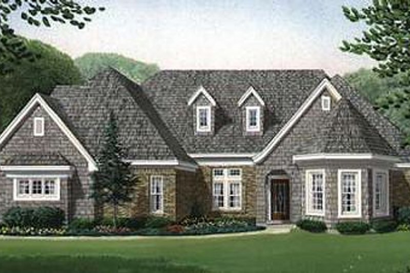 House Plan Design - European Exterior - Front Elevation Plan #410-355