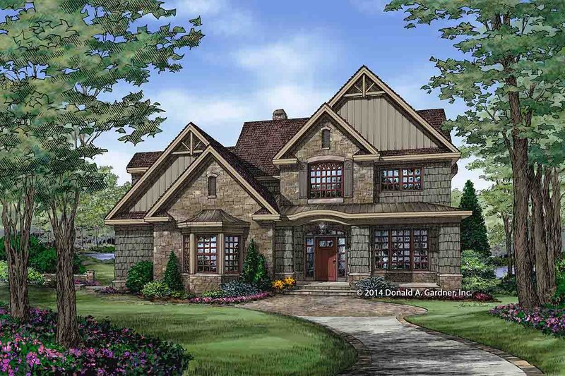 Architectural House Design - Exterior - Front Elevation 3 for Craftsman House Plan #929-30 - 4 bed, 3 bath