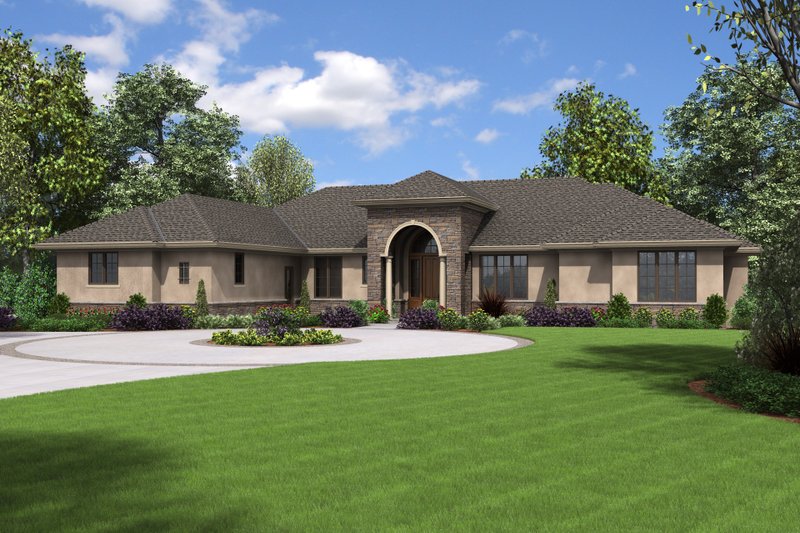 Dream House Plan - European Exterior - Front Elevation Plan #48-672