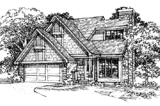 Exterior - Other Elevation for Country House Plan #320-347 - 2 bed, 2 bath