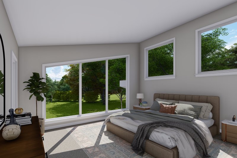 House Blueprint - Interior - Bedroom 1 for Modern House Plan #1060-155 - 1 bed, 1.5 bath