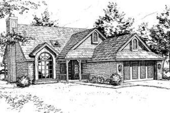 Exterior - Front Elevation for Traditional House Plan #310-102 - 3 bed, 2.5 bath
