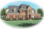 European Style House Plan - 4 Beds 3.5 Baths 3396 Sq/Ft Plan #81-322 Exterior 