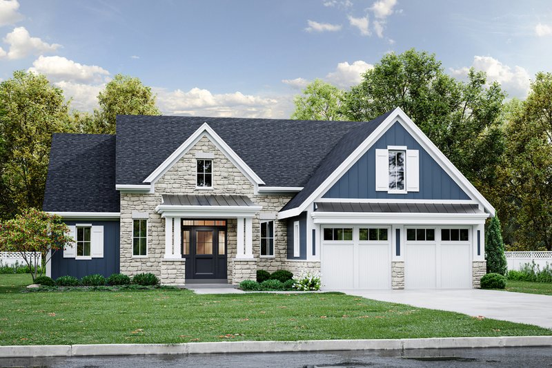 Home Plan - Country Exterior - Front Elevation Plan #46-900