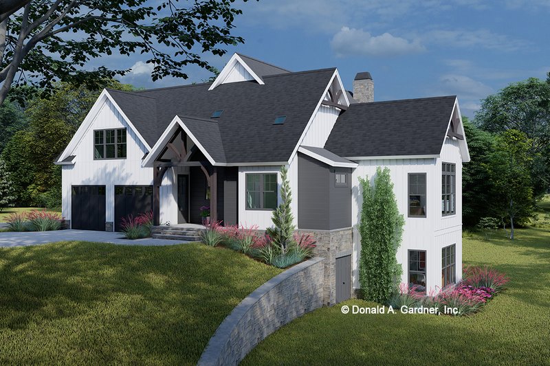 House Design - Exterior - Rear Elevation 1 for Farmhouse House Plan #929-1186 - 5 bed, 4.5 bath