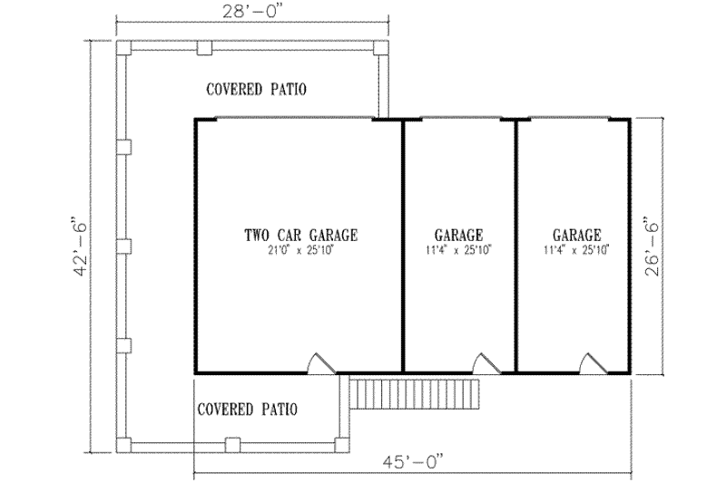 Dream House Plan - Floor Plan - Main Floor for Mediterranean House Plan #1-204 - 2 bed, 2 bath